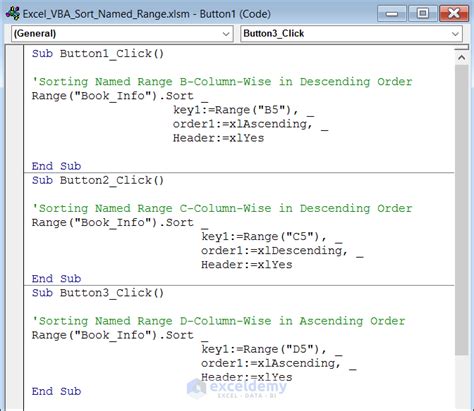 Excel VBA Sort