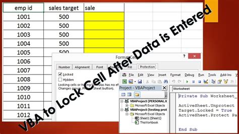 Sorting Locked Cells in Excel with VBA