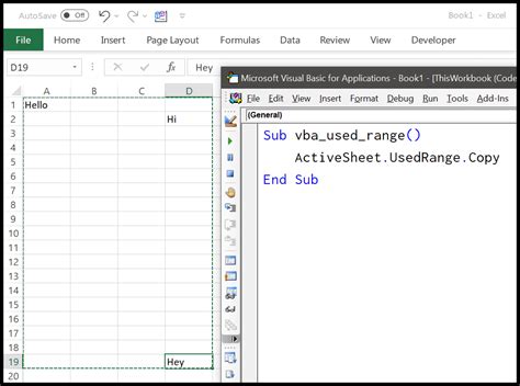 Excel VBA used range rows