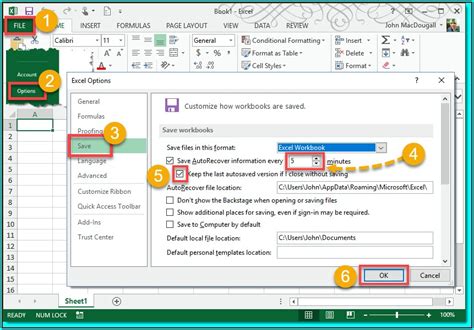 Excel VBA Workbook Save Example