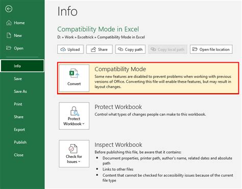 Excel Version Compatibility Issues