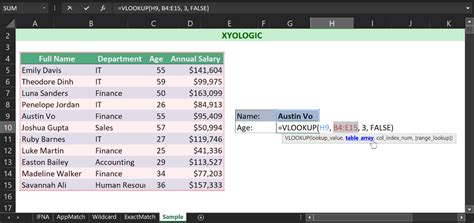 Excel VLOOKUP Example