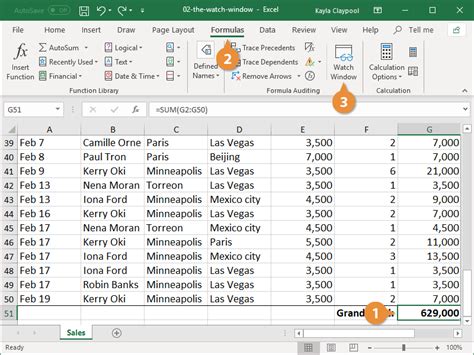 Excel Watch Window on Mac