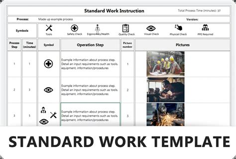 Excel Work Instruction Template Example 3