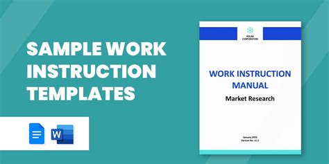 Excel Work Instruction Template Example 8