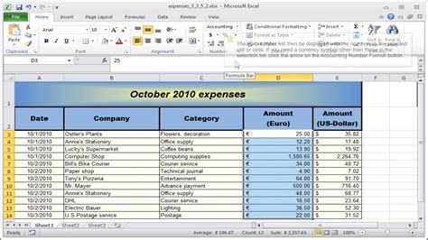 Excel Workbook Format