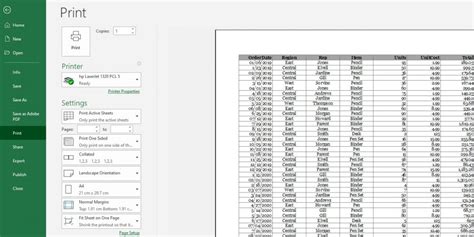 Excel Worksheet Scaling