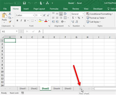 Excel Worksheets Tabs