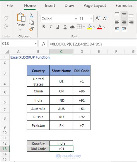 XLOOKUP Function in Excel