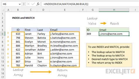 Excel XLOOKUP INDEX/MATCH