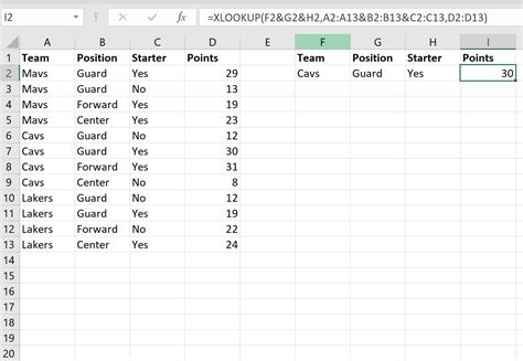 Excel XLOOKUP Multiple Criteria