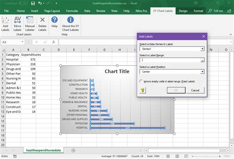 Using Excel's XY Chart Tool