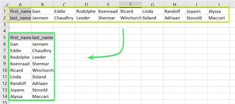 Excel Column Conversion