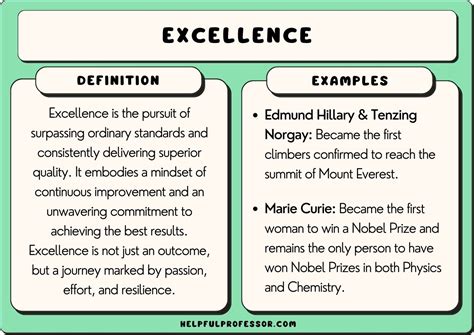 Excellence Examples