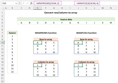 Example of removing excess rows using formulas