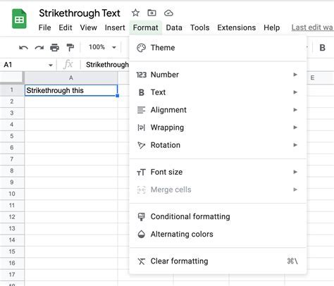 Exclude Strikethrough Cells In Google Sheets Sum Calculations