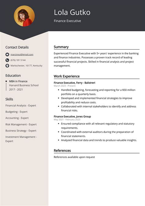 Executive CV Example