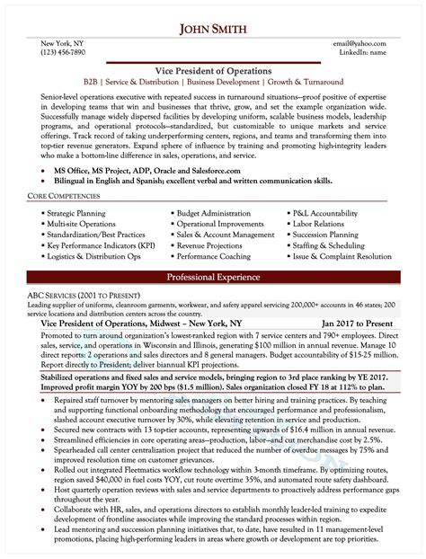 Executive CV Sample