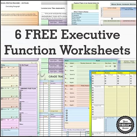 Executive Functioning Worksheets for Adults