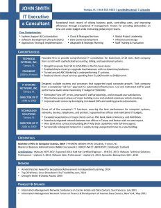 Executive Networking Resume Template