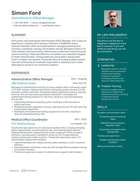 Executive Office Manager Resume