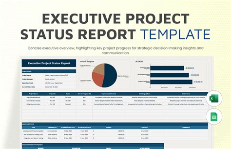 Executive Project Status Report Template