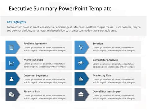 Executive Summary Ppt Template Example