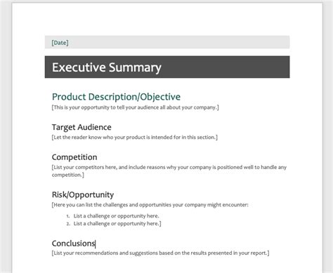 Executive Summary QBR Template