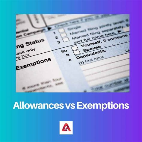 Exemptions and Allowances