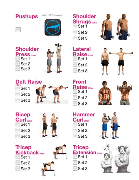 Exercise List Template