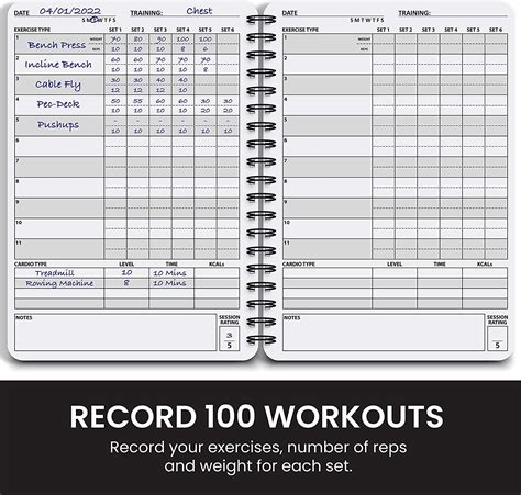 An exercise log book