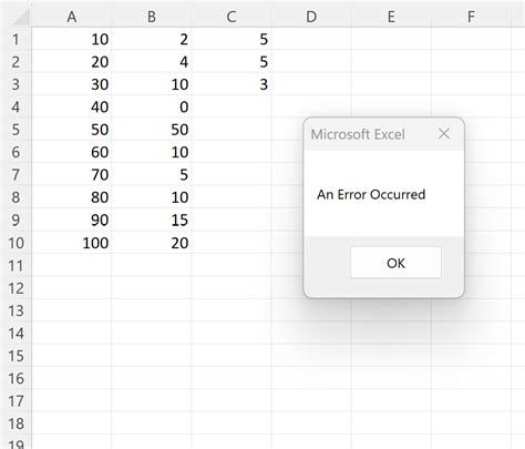 Exit Sub VBA Error Handling