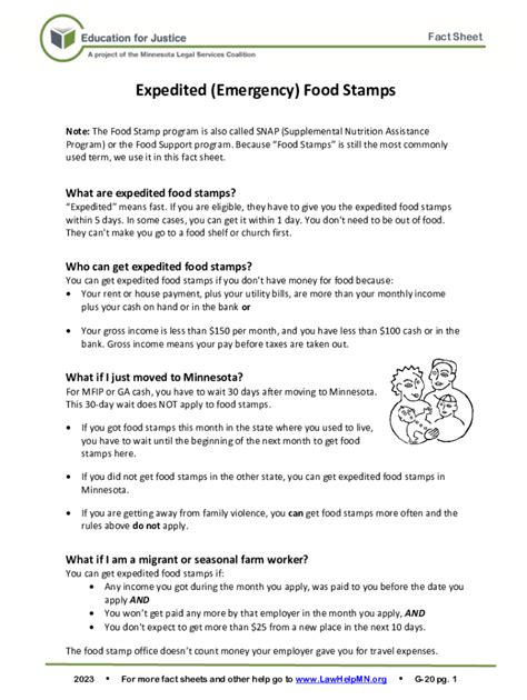 Expedited Food Stamps Form