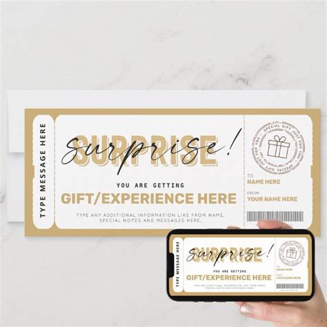 Experience Ticket Gift Certificate