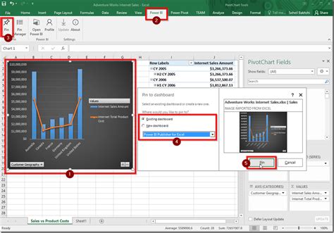 Exporting charts from Excel using Power BI Publisher