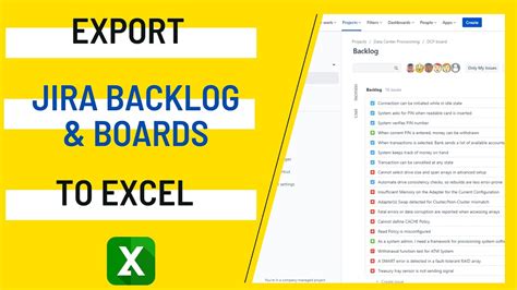 Export Jira Boards to Excel