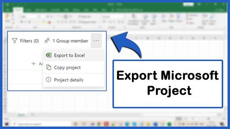 Exporting MS Project to Excel Example