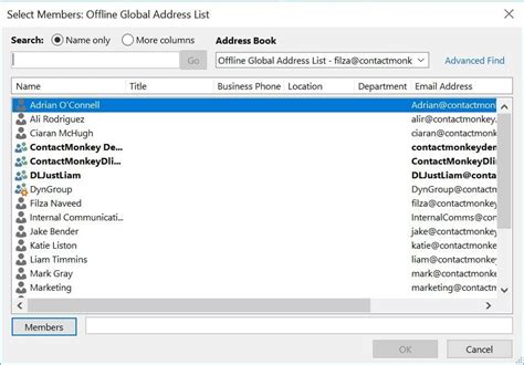 Outlook Export Feature