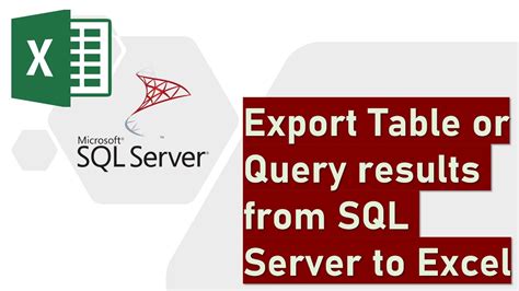 Export SQL Query Results to Excel using ApexSQL