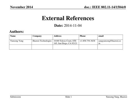 External Reference Example