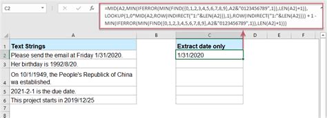 Extract Date from Filename using Text Functions