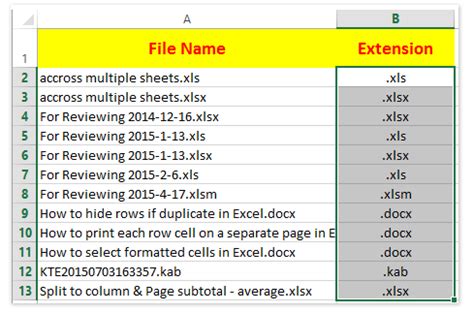 Using the Dir Function in Excel