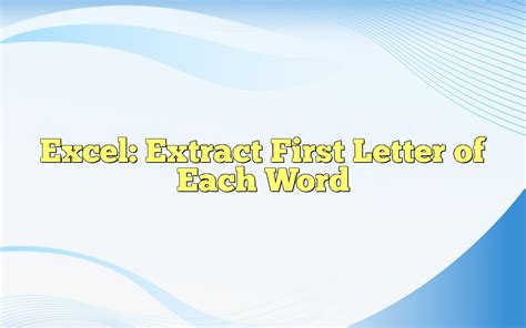 Extracting First Letter in Data Analysis