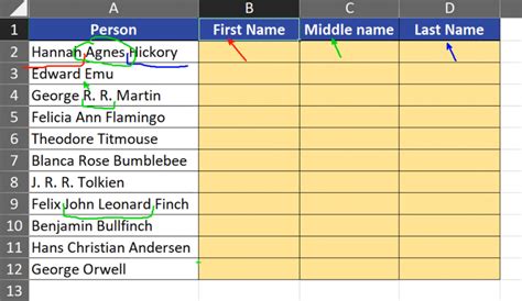 Extract First Name using MID and FIND