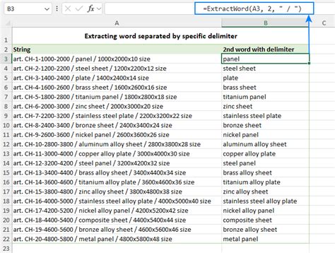 Extract First Word using Delimited Text