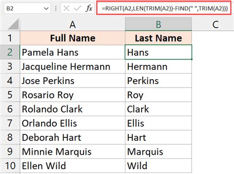 Extract Last Name using VBA