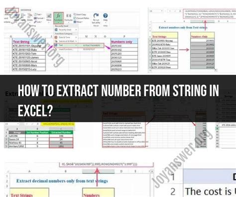 Extracting numbers in Excel tips