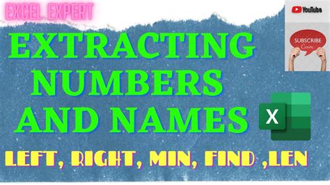 Extracting numbers using FIND and LEN functions