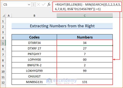 Extract Numbers from Excel Cells Formulas