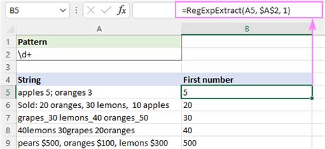 Extract Numbers from String in Excel REGEX